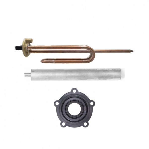 Комплект ТЭН 1,2 кВт (1200 Вт) RCF для водонагревателя Ariston + прокладка+ анод, 20415K4