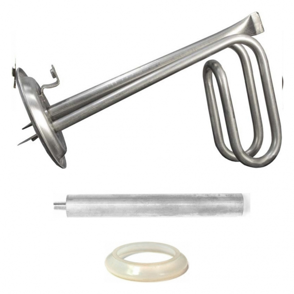 Комплект ТЭН 1,5кВт (1500Вт) RF для водонагревателя Thermex, Garanterm H 10, H 15, нерж. + прокладка + анод, 10182K