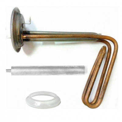 Комплект ТЭН 1,5кВт (1500Вт) RF для водонагревателя Thermex, под анод М6, фланец 92мм + прокладка + анод, 20944K