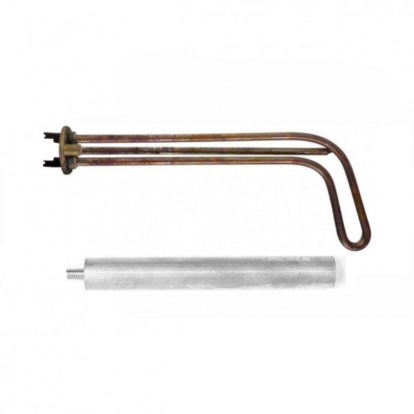 Комплект ТЭН 1,8кВт (1800Вт) RCF для горизонтального водонагревателя Ariston, Thermex, Garanterm + анод, 3401915K1