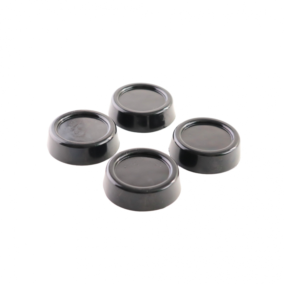 Антивибрационные подставки ИТАТЭН, D62мм, h18мм, черные, круглые, 4 шт, 20536