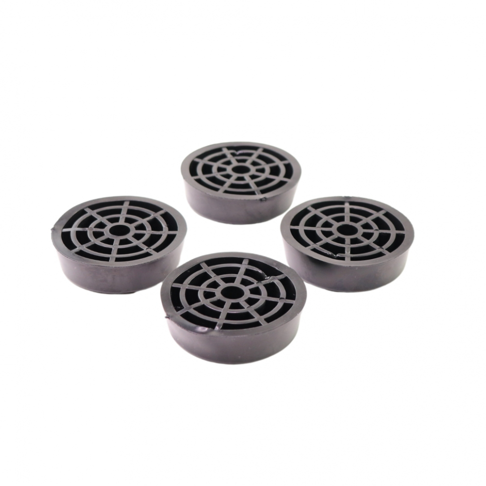 Антивибрационные подставки ИТАТЭН, D62мм, h18мм, черные, круглые, 4 шт, 20536