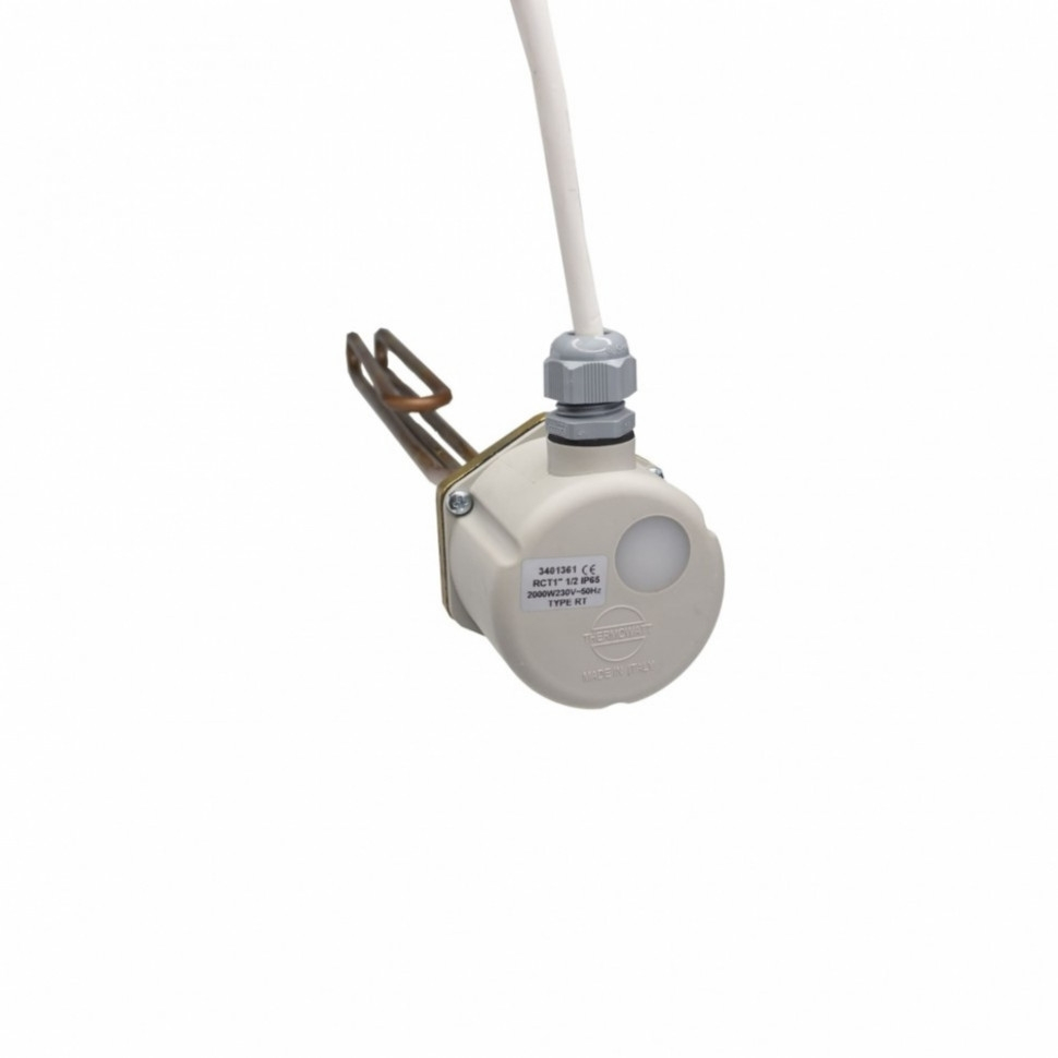 Комплект ТЭН 2кВт (2000Вт) RCT для Nibe, Baxi, Termica  резьбовой G1 1/2" + стержневой термостат + индикаторная лампа + крышка + сетевой шнур, 3401361